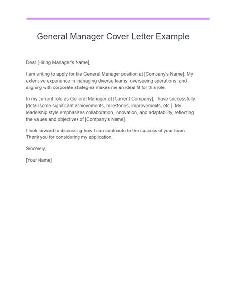 25 Manager Cover Letter Examples How To Write Tips Examples