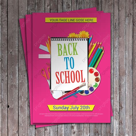 Back To School Flyer Template Download On Pngtree