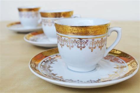 Turkish Ceramic Coffee Cups With Saucers By PrettyTurkishThings 28 00