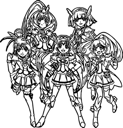 Glitter Force Doki Doki Coloring Pages Printable Glitter Force
