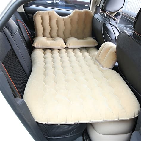 Walfront Car Air Bed Travel Inflatable Mattress Indoor Outdoor Camping Travel Car Back Seat Air