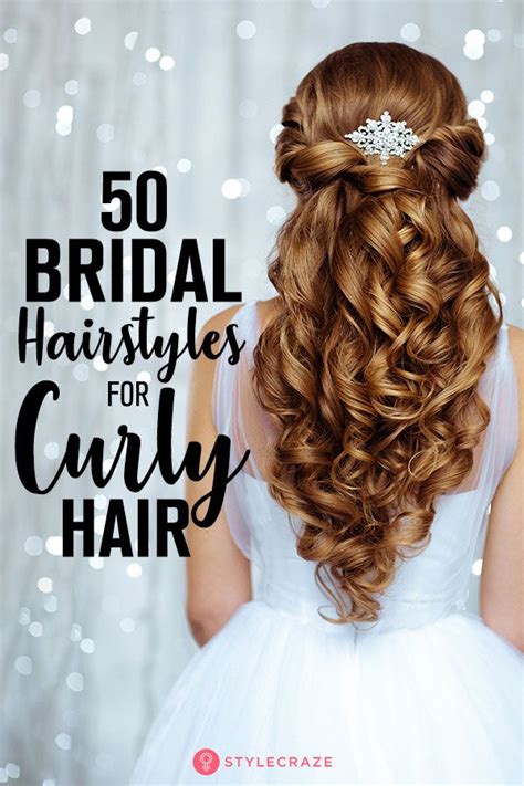 50 Simple Bridal Hairstyles For Curly Hair Curly Bridal Hair Curly