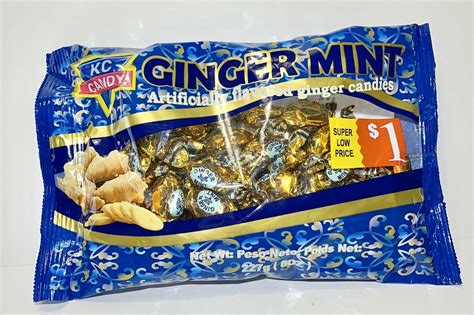 Kc Ginger Mint Large 8 Oz Bag Hard Candy Soothes Nausea Migraines