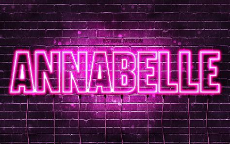 4k free download annabelle with names female names annabelle name purple neon lights