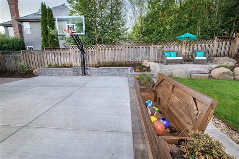 Sports Court Landscape Design In Beaverton Oregon By Paradise Restored