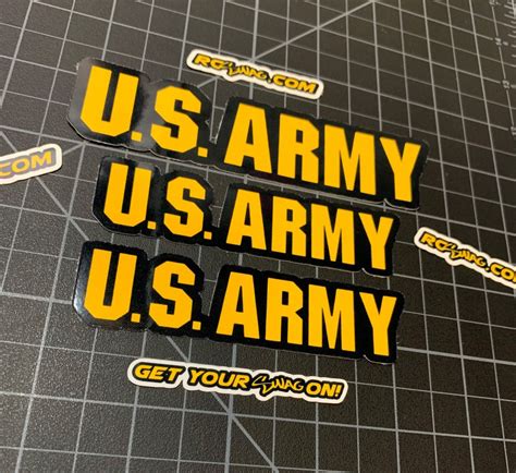 Us Army Custom Text Stickers Rc Swag Stickers T Shirts Hoodies