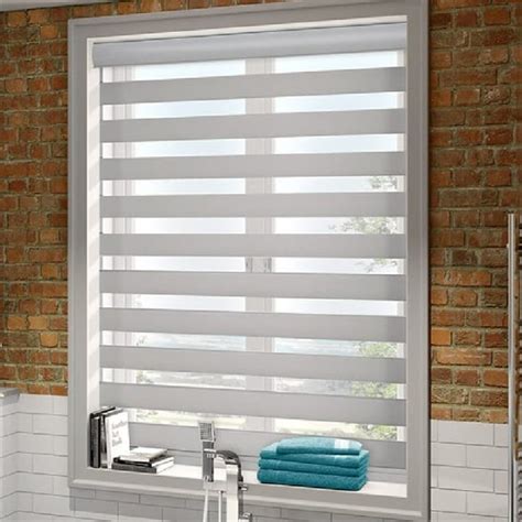 Luxury Silk Zebra Roller Shades Day Night Blinds Dual Layers Blackout