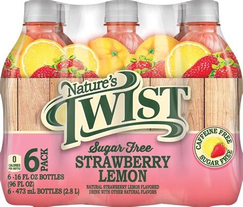 Natures Twist Sugar Free Juice Strawberry Lemon 16