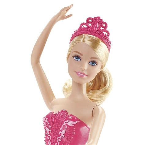 Boneca Barbie Bailarina Loira Com Roupa Rosa Mattel