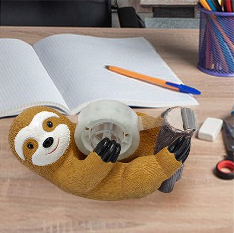 Sloth Tape Holder Cute Office Desk Tape Dispenser Funny