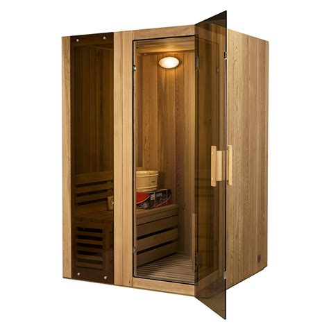 Aleko Sti2ced Canadian Cedar Indoor Wet Dry Sauna Steam Room 3 Kw Etl