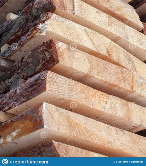 Wooden Planks Air Drying Timber Stack Stock Image Image Of Chopped
