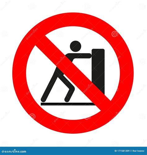 Prohibition Sign To Move Cargo Do Not Move Cargo Attention Is