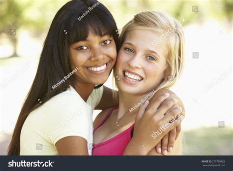 Female Friends Hugging Park Stock Photo 279769382 Shutterstock