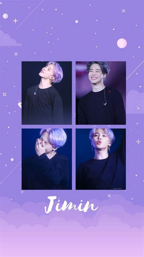 Jimin 🐤purple Aesthetic Wallpaper 💜🤍 Park Jimin Bts Wallpaper Bts