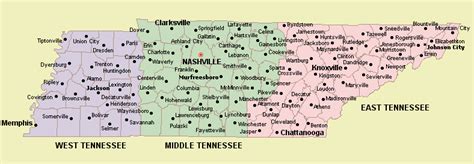 Alphabetical List Of Cities In Tennessee