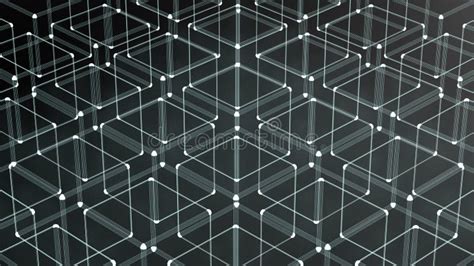 Abstract Geometric Background With Glow 3d Illustration 3d Rendering