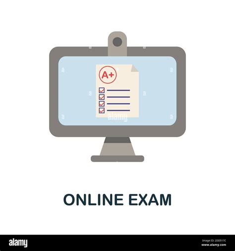 Online Exam Icon Simple Element From Online Education Collection