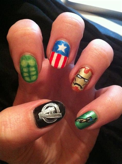 Img4957 1195×1600 Avengers Nails Superhero Nails Marvel Nails