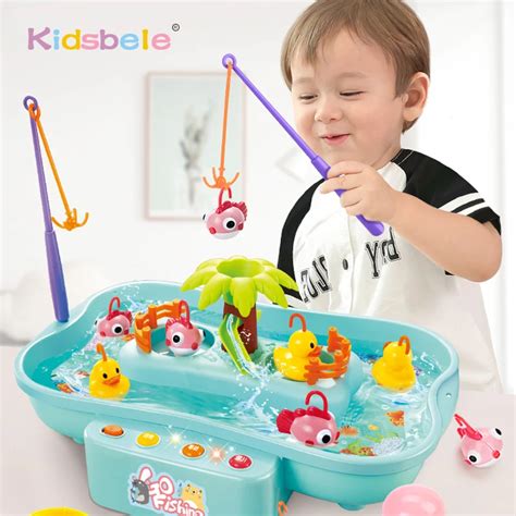 Kids Fishing Toys Electric Water Cycle With Music Lighting Child Model