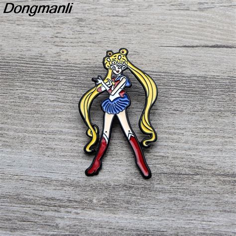L3224 Sailor Moon Enamel Pin Brooches Cartoon Creative Metal Brooch