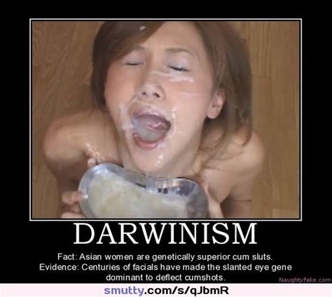 Darwinism Asian Bukkake Facial Cum Gokkun Demotivational Poster Smutty