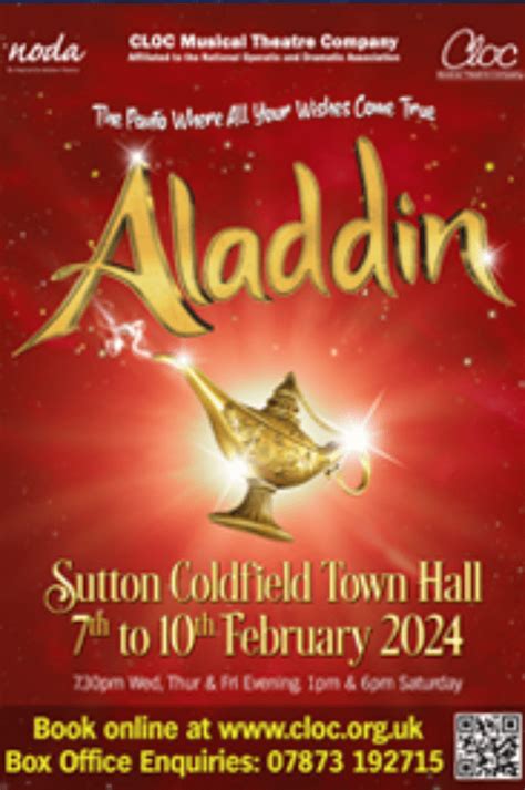 Aladdin At Sutton Coldfield Town Hall Event Tickets From Ticketsource