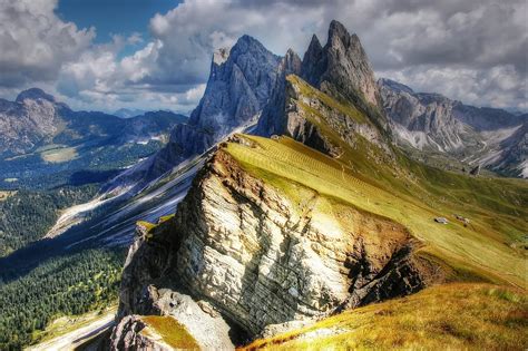 Dolomites Mountains Val Gardena Italy Hd Wallpaper