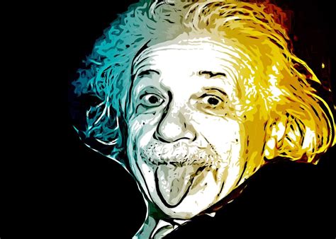 Albert Einstein In Color Poster By Dam Art Displate