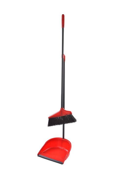 Quick Easy Upright Broom And Dustpan Set Sturdy Long Handled Broom