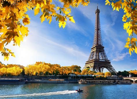 Seine And Eiffel Tower In Autumn Wayfarer