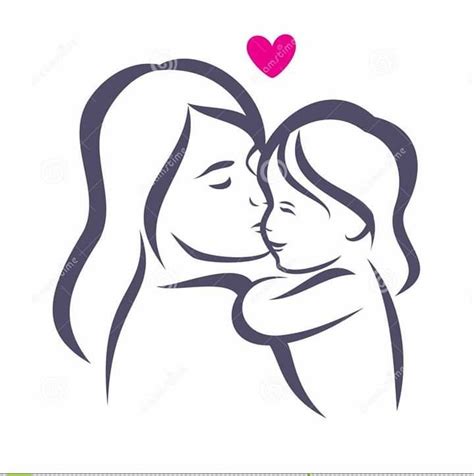 Pin By ünal On Bebes Instinto Maternal Mother And Daughter Drawing
