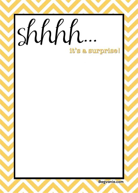 Modern A Surprise Birthday Invitations Templates Free Design Png