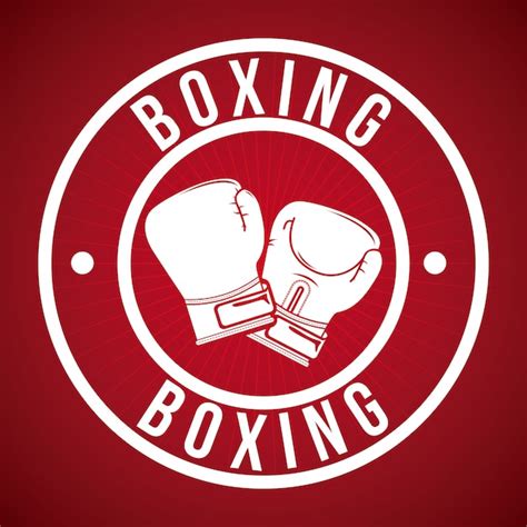 Diseño gráfico del logotipo de la insignia de boxeo Vector Gratis