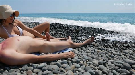 Young Stranger Made Hot Handjob On A Wild Nude Beach Public Dick