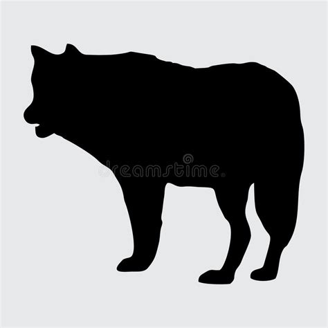 Wolf Silhouette Wolf Isolated On White Background Stock Vector