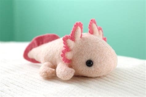 Pdf Pattern Felt Axolotl Plush Etsy Sewing Stuffed Animals Cute