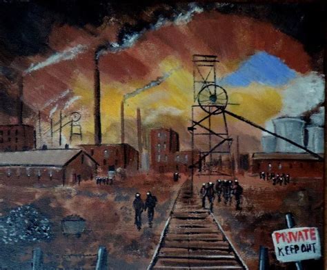 1960s Coal Mine By Taiylor Garry Coal Mining Art Painting