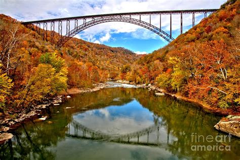 Flaming Fall Foliage At New River Gorge Photograph By Adam Jewell Pixels