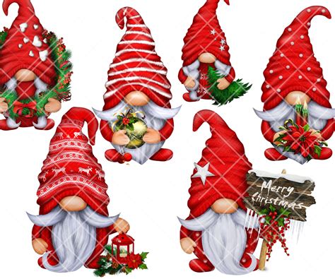 Christmas Gonk Png Gnomes Digital Cute Gnome Red Watercolor Etsy Uk