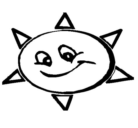Printable Smiling Sun Coloring Pages