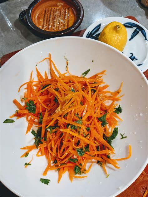 The julienne method ensures an even cutting. Julienned Carrots with Cilantro, Ginger and Lemon | benjaminsmith