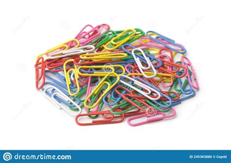 Group Of Colorful Paper Clips Stock Photo Image Of Collection