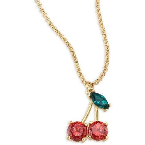 Kate Spade New York A Cherie Mini Cherry Pendant Necklace Ron
