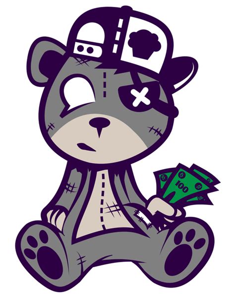 Gangsta Bear Logo Gangsta Bear Gangster Bear Logo Creative
