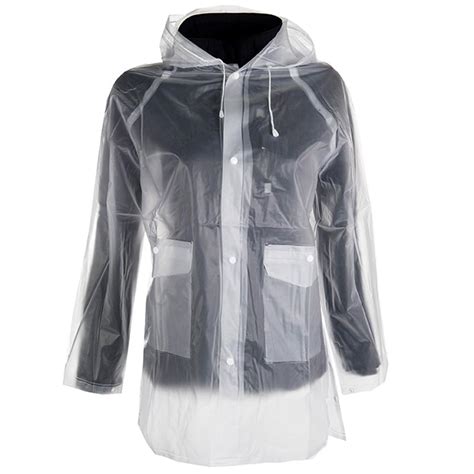 Rain Jacket Unisex Transparent For Competition Myselleria