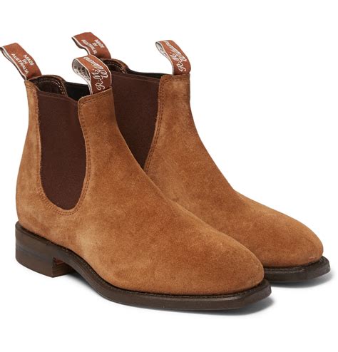 Rm Williams Suede Chelsea Boots In Brown For Men Lyst
