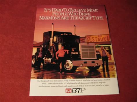 1980s Marmon Semi Truck Sales Sheet Brochure Booklet Catalog Book Old
