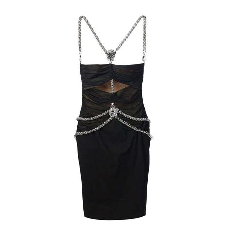 New Versace Medusa Black Dress For Sale At 1stdibs Versace Black