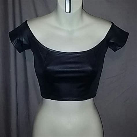 Faux Leather Crop Top Leather Crop Top Crop Tops Tops